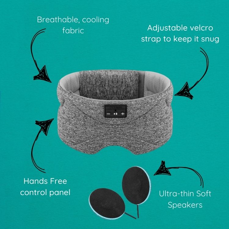 4mm thin speakers in sleep mask