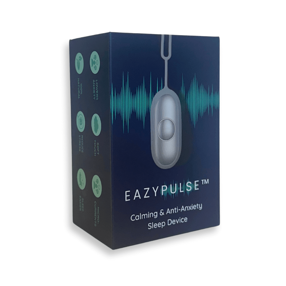 Eazypulse microcurrent stimulation device to help with sleep by creating a distraction