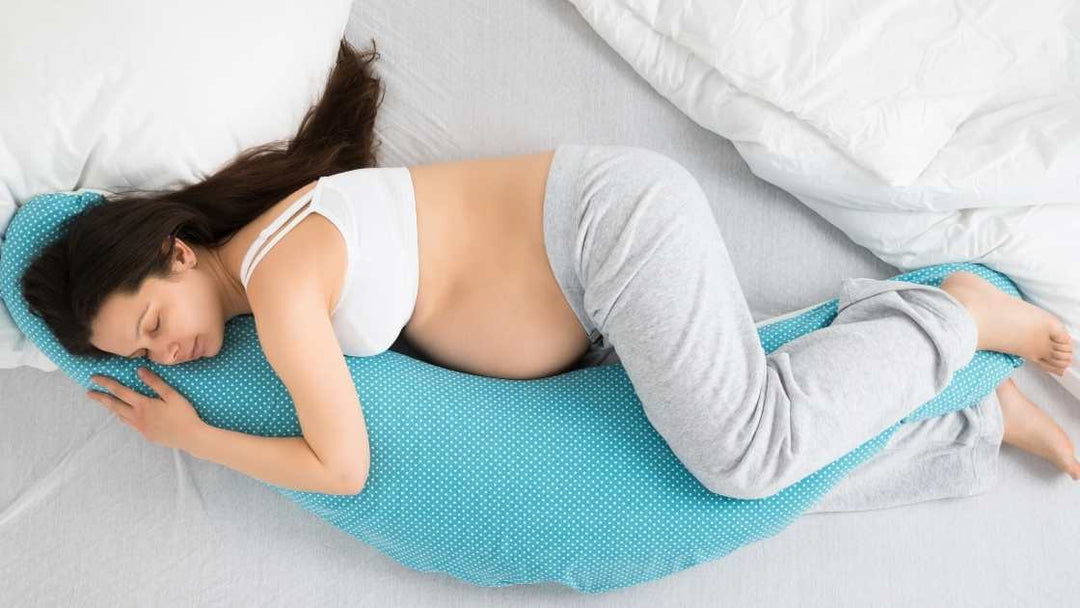 women pregnant trying to sleep pregnancy pillow