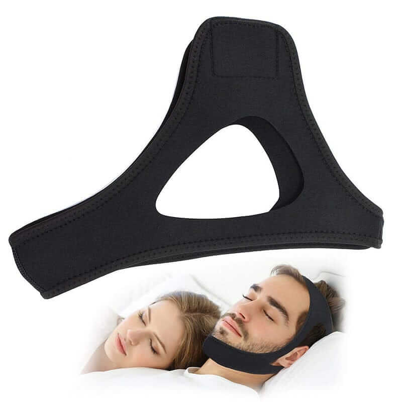 Anti-Snoring Chin Strap - Blue/Black - Sleep Dreams