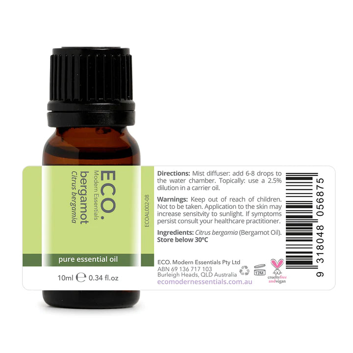 Eco. Bergamot Pure Essential Oil - 10ml - Sleep Dreams