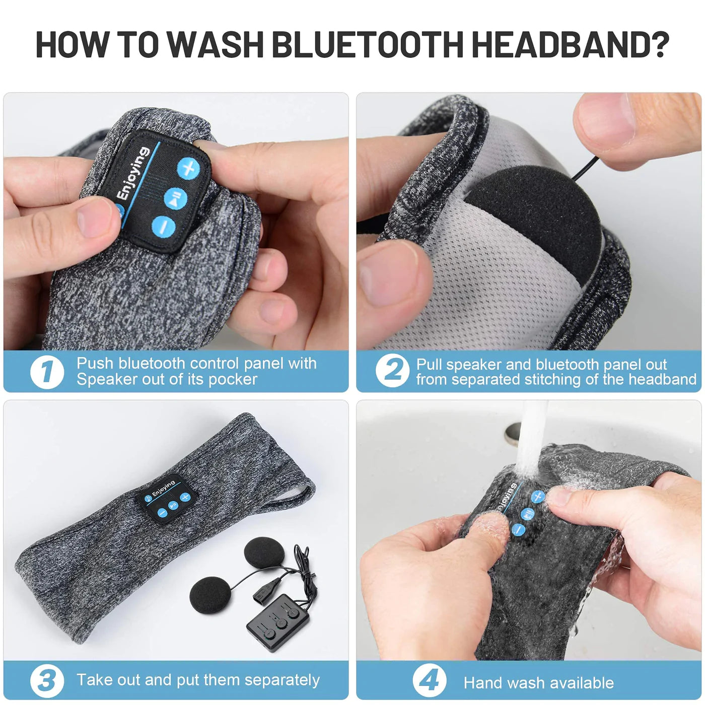 SleepSoftly™ Headphones Bluetooth Headband For Sleeping - Grey - Sleep Dreams