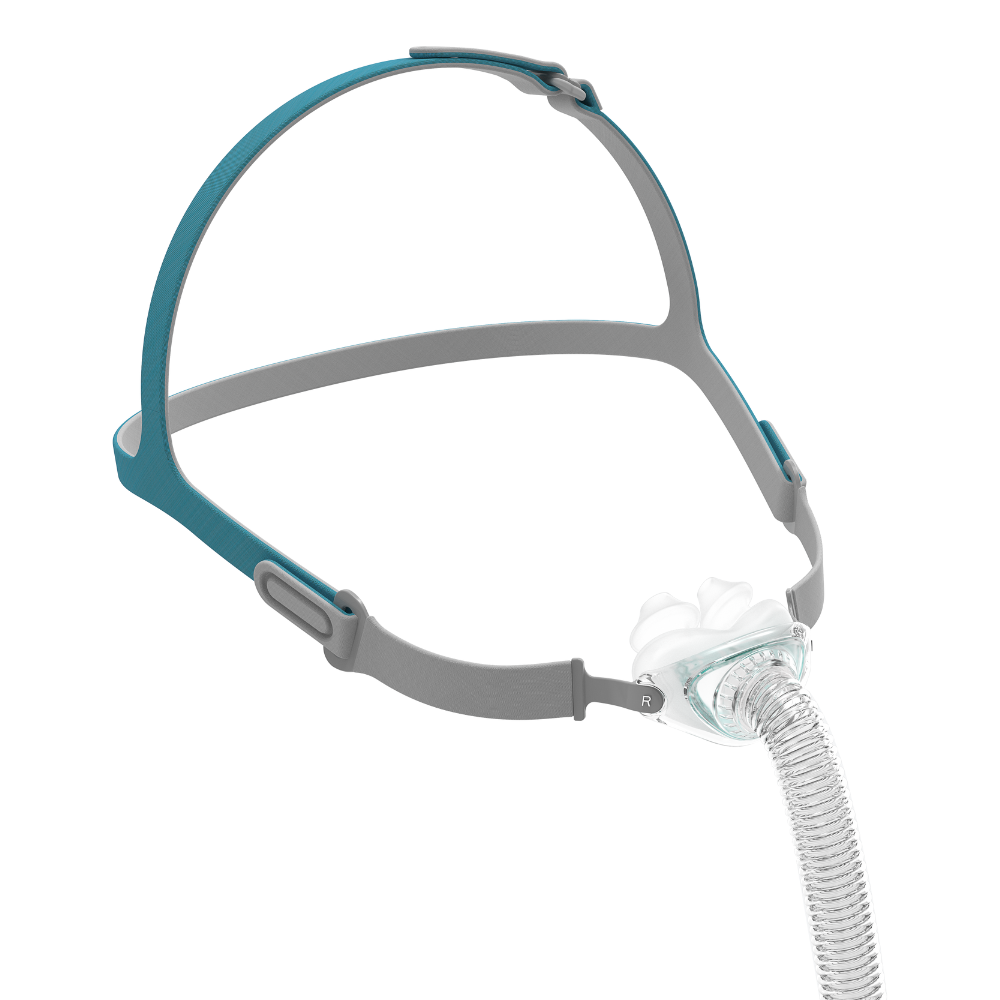 P6 CPAP Nasal pillow mask side view of CPAP