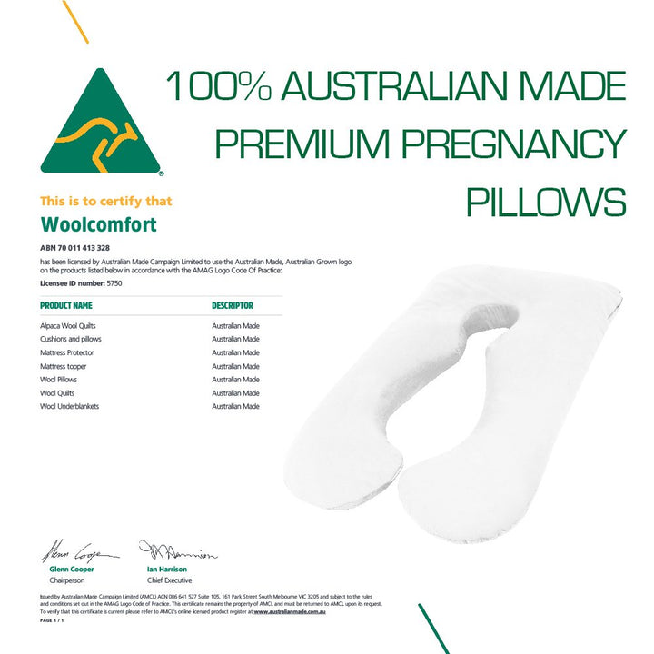 Full Body Pregnancy Pillow & Pillowcase - Peach