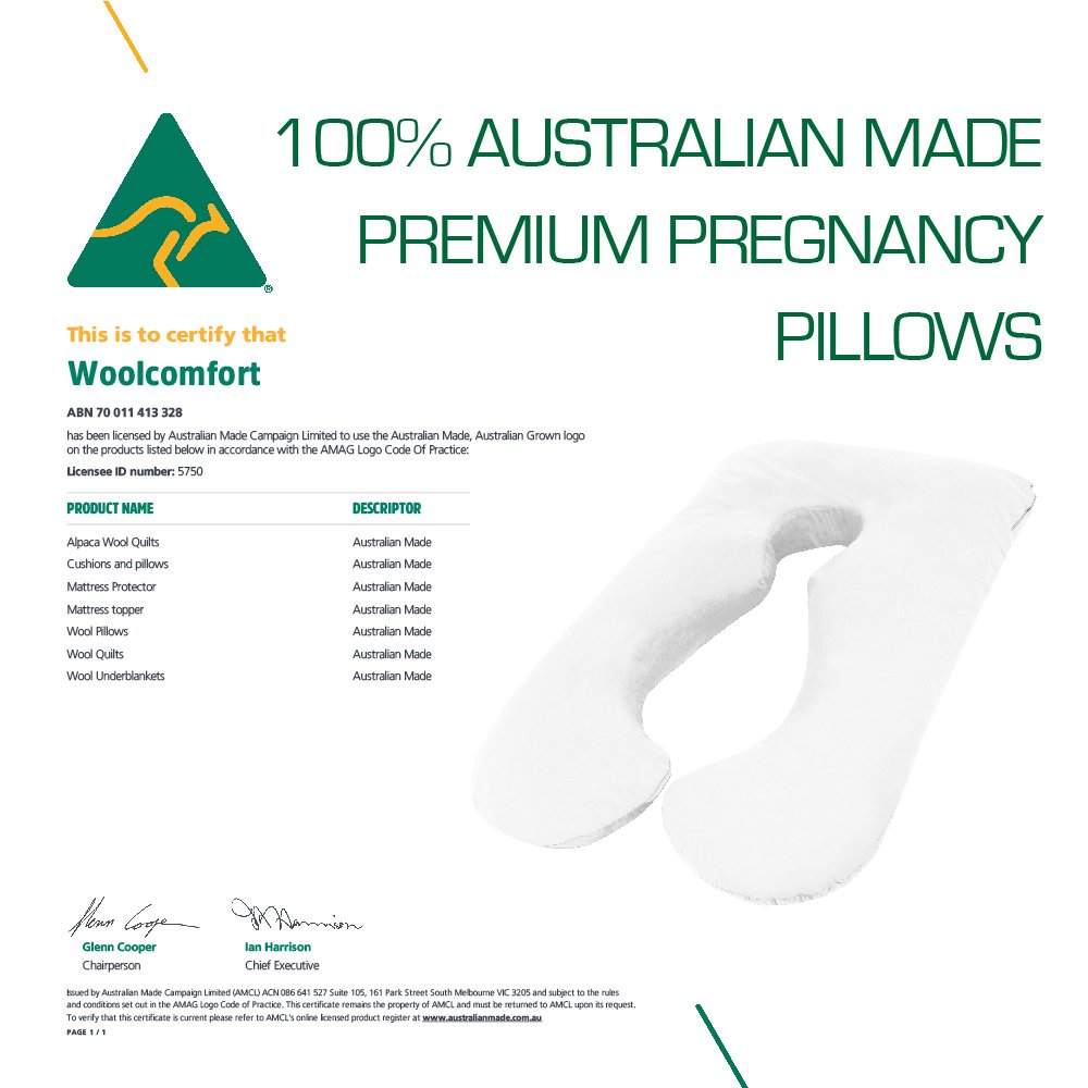 Full Body Pregnancy Pillow & Pillowcase - Grey