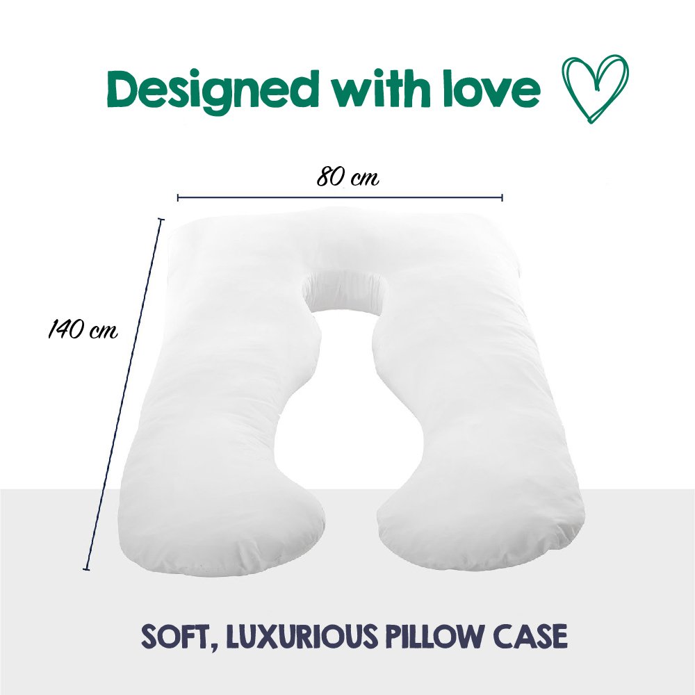 Full Body Pregnancy Pillow & Pillowcase - Aquamarine