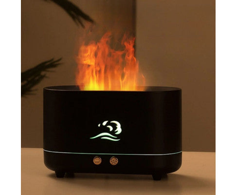 225ml Wind Flame Humidifier & Aromatherapy Diffuser - Black
