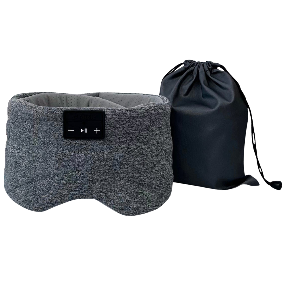 Deluxue Sleep Headphones with luxury travel pouch