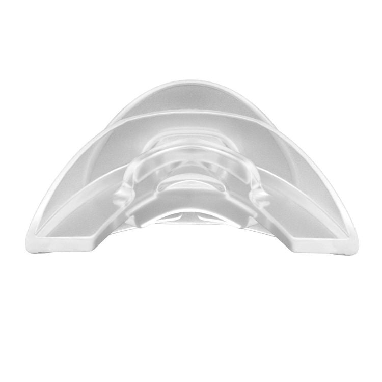 side view teeth grinding mouth guard clear