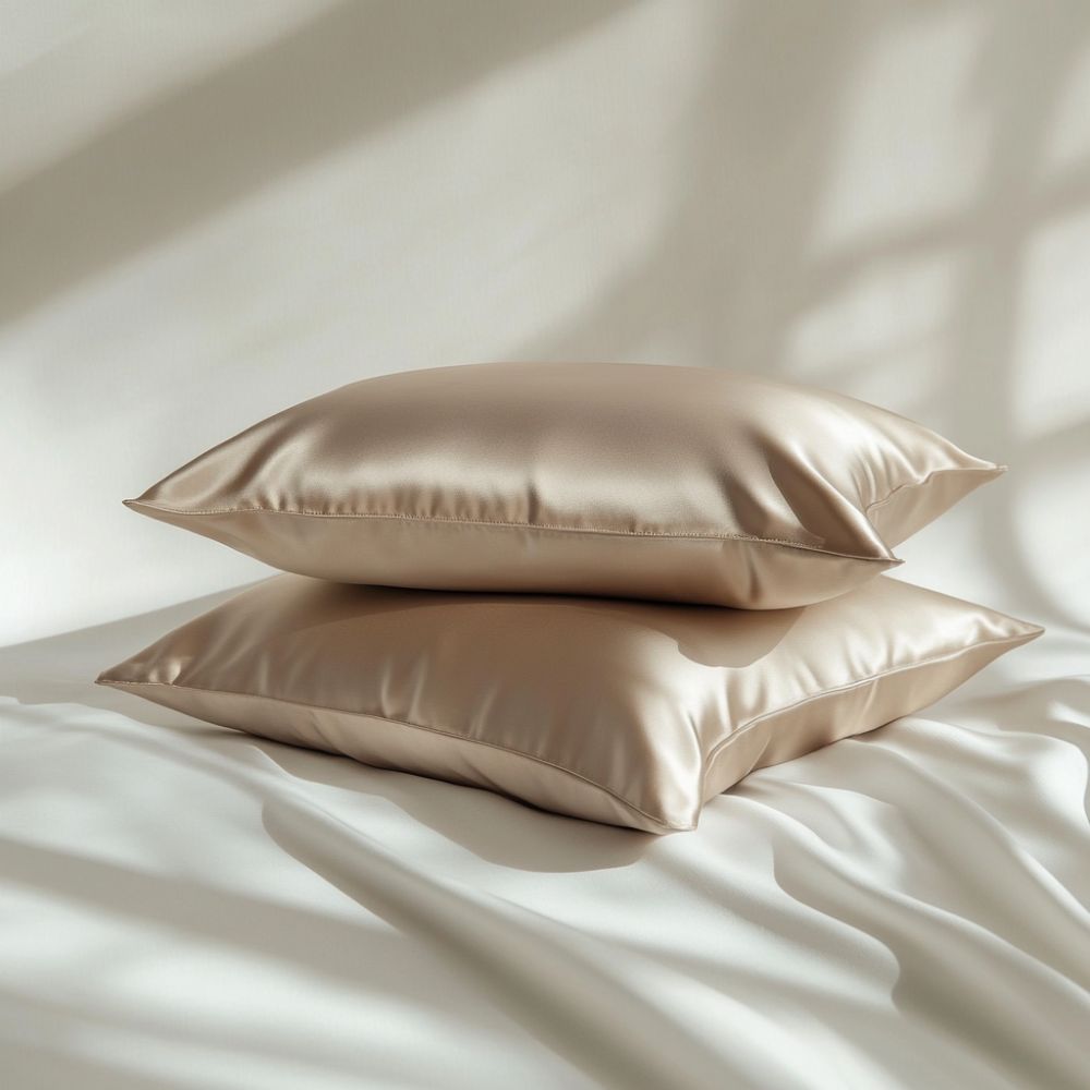 champaigne rose gold coloured silk pillowcase