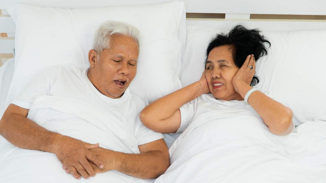 why do we snore old couple snoring