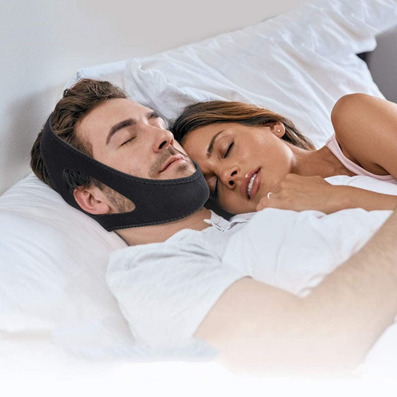 Anti-Snoring Chin Strap - Blue/Black - Sleep Dreams