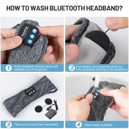 SleepSoftly™ Headphones Bluetooth Headband For Sleeping - Grey - Sleep Dreams