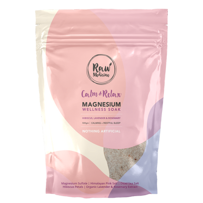 500g Magnesium Calm & Relax Bath Soak - Lavender - Sleep Dreams