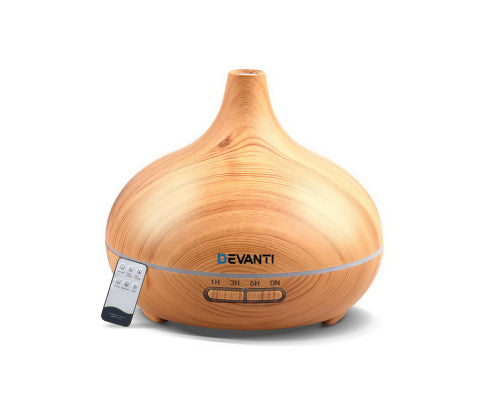 300ml Aromatherapy Diffuser With Remote - Light Wood - Sleep Dreams