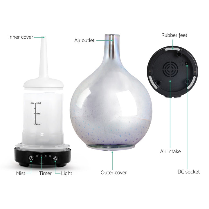 100ml Aromatherapy Diffuser With 3D Fireworks Effect - Sleep Dreams