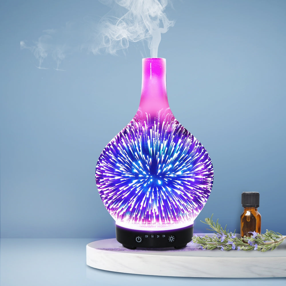 100ml Aromatherapy Diffuser With 3D Fireworks Effect - Sleep Dreams