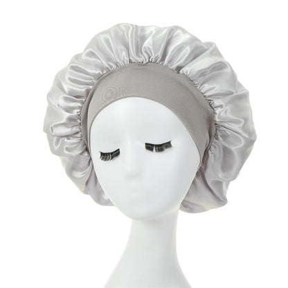 silver Hair bonnet for sleep with wide brim For Sleep