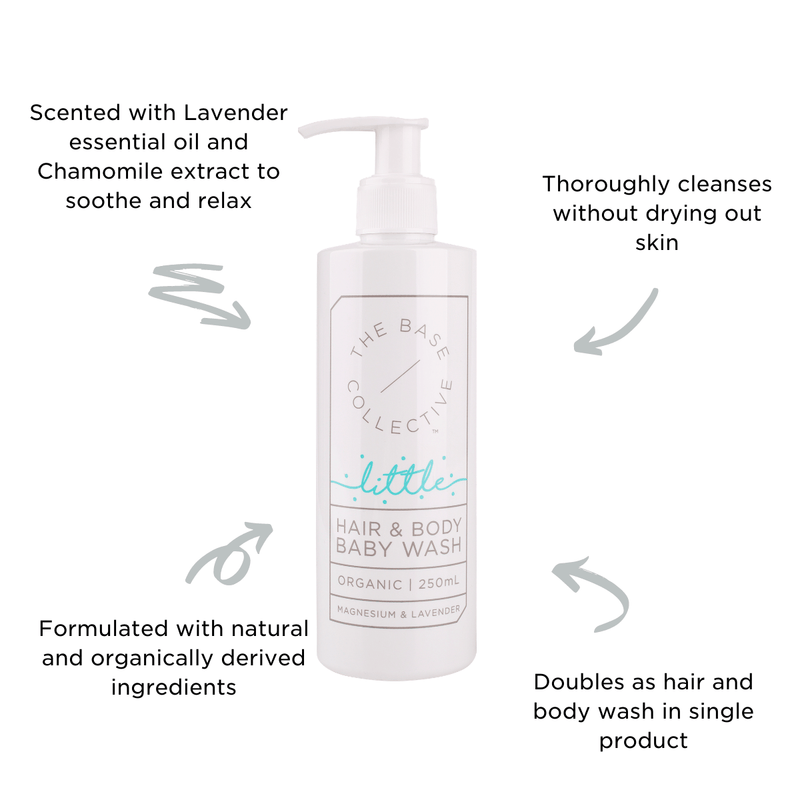 250ml Little Organic Magnesium & Lavender Hair & Body Wash - Sleep Dreams
