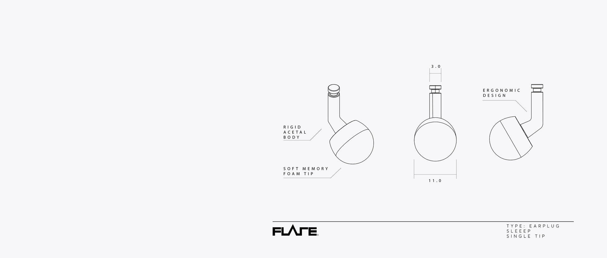Flare Sleeep® Clear Earplugs For Sleep - Standard Size - Sleep Dreams