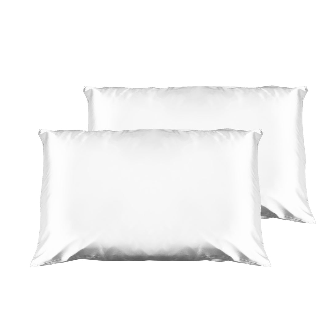 2 x Satin Pillowcases In Gift Box - 51 x 76cm - White