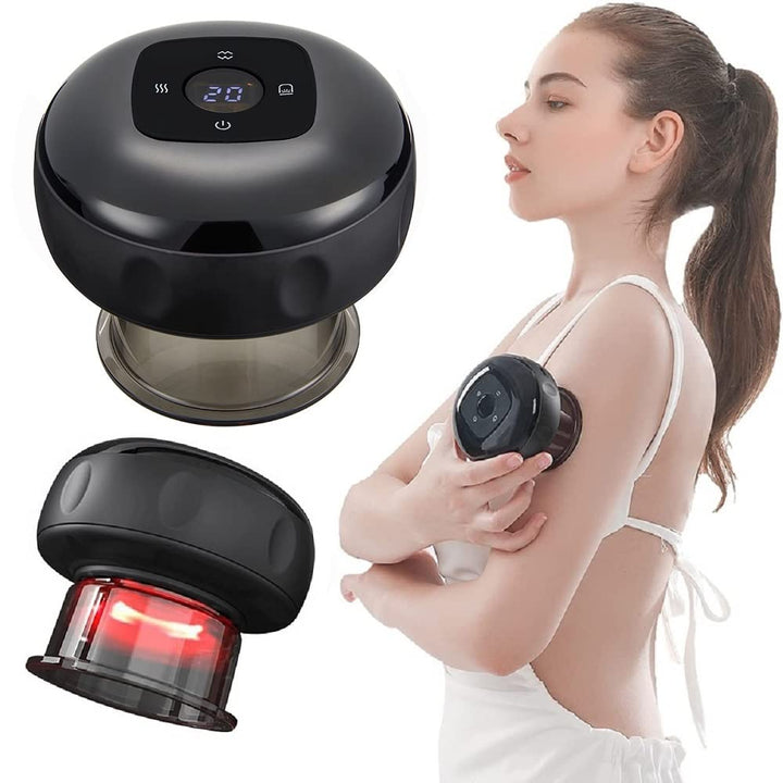 Portable Electric Cupping Machine - Black - 12 Levels