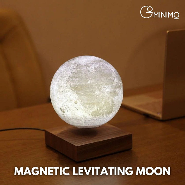 Magnetic Levitating Moon - Dark Brown Base - Sleep Dreams