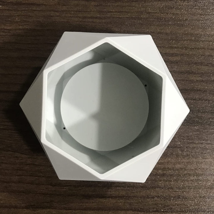 Diamond Shaped Magnetic Levitating Plant Pot - White & Brown - Sleep Dreams