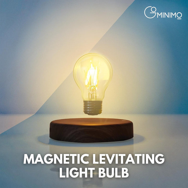 Magnetic Levitating Light Bulb - Wood Finish Base - Sleep Dreams
