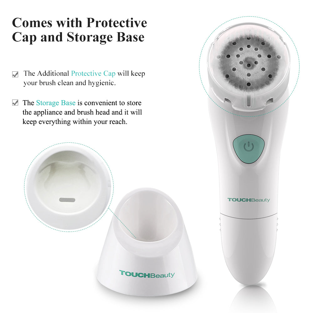 Water Resistant Facial Cleanser & Massager - White - Sleep Dreams