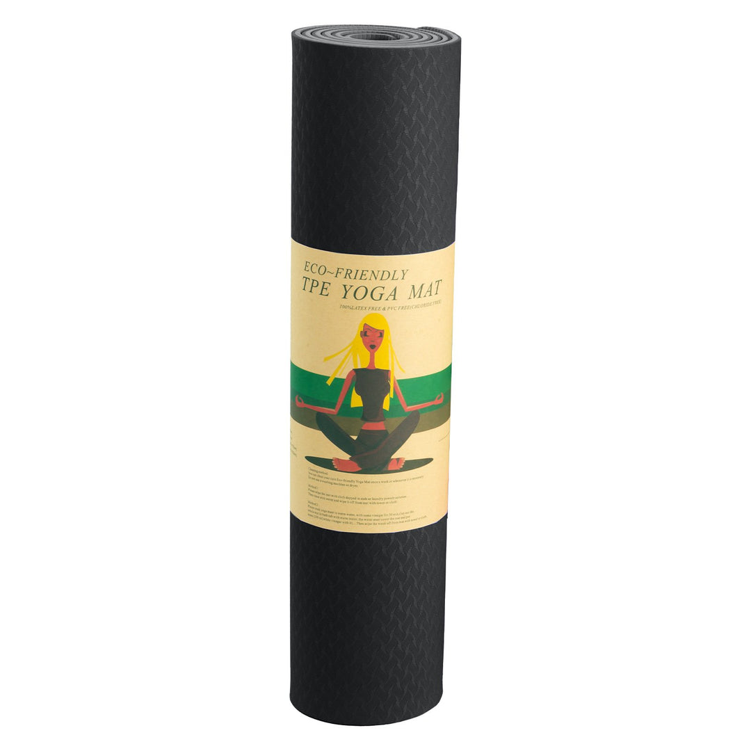 Eco-friendly Dual Layer 6mm Yoga Mat | Midnight | Non-slip Surface And Carry Strap For Ultimate Comfort And Portability - Sleep Dreams