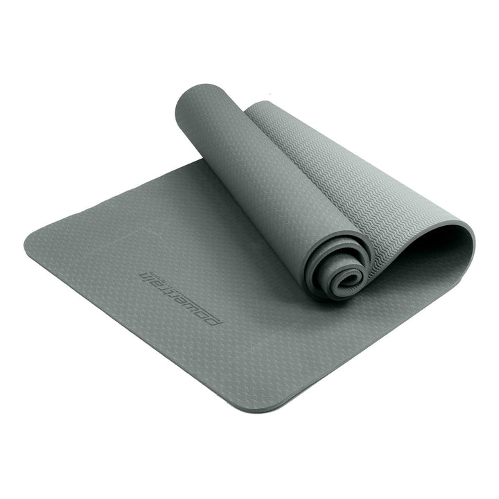 Eco-friendly Dual Layer 6mm Yoga Mat | Slate Grey | Non-slip Surface And Carry Strap For Ultimate Comfort And Portability - Sleep Dreams