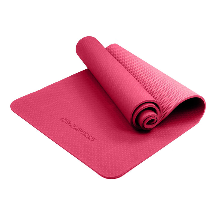 Eco-friendly Dual Layer 6mm Yoga Mat | Pink | Non-slip Surface And Carry Strap For Ultimate Comfort And Portability - Sleep Dreams