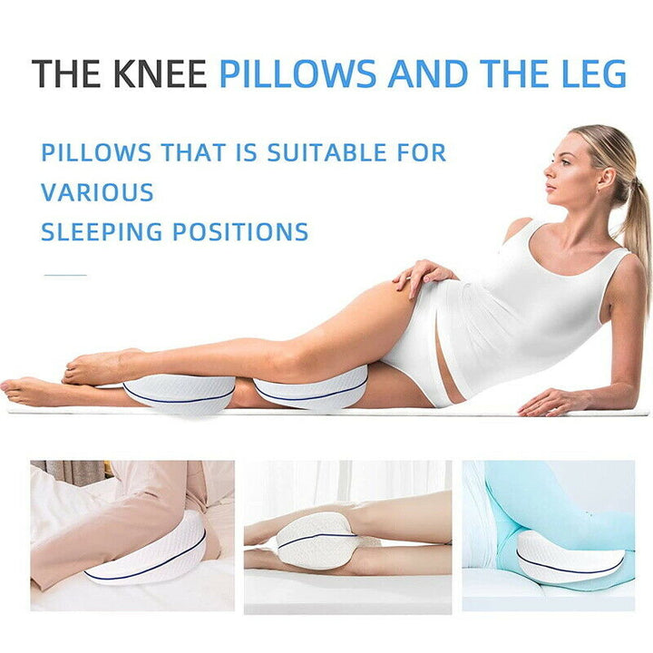 Leg & Knee Support Memory Foam Pillow - White