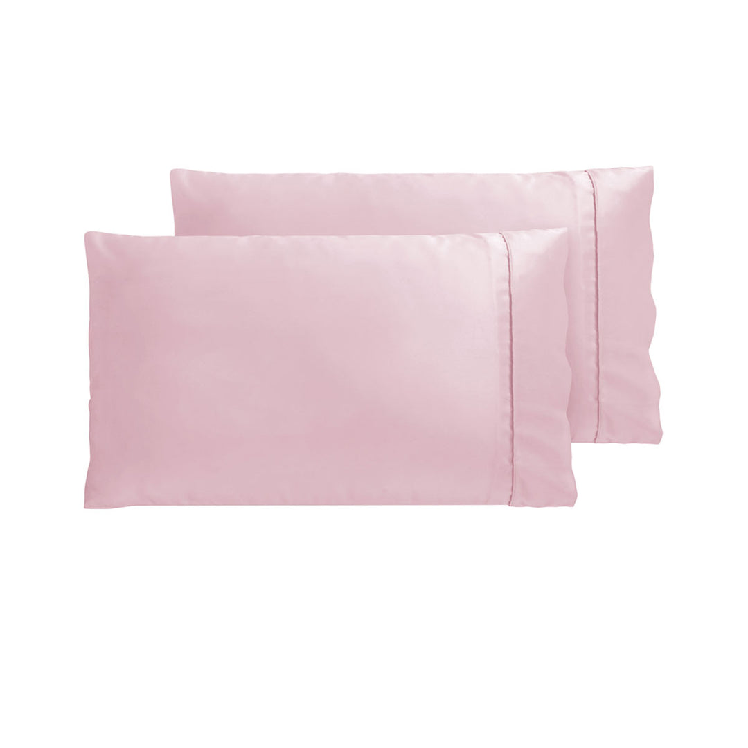 2 x Satin Pillowcases 300 TC - 48 x 73cm - Blush