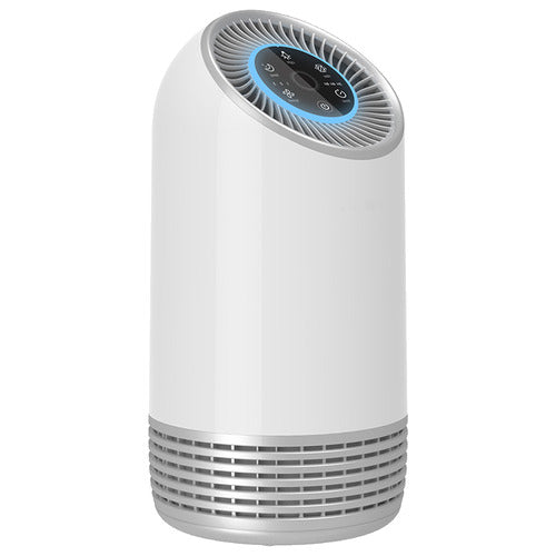 12m² Air Purifier with 4 Fan Speeds - 7 LED Colours - White/Silver - Sleep Dreams