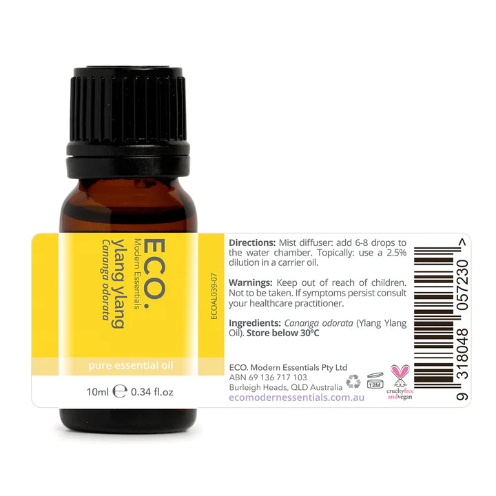 Eco. Ylang Ylang Pure Essential Oil - 10ml - Sleep Dreams
