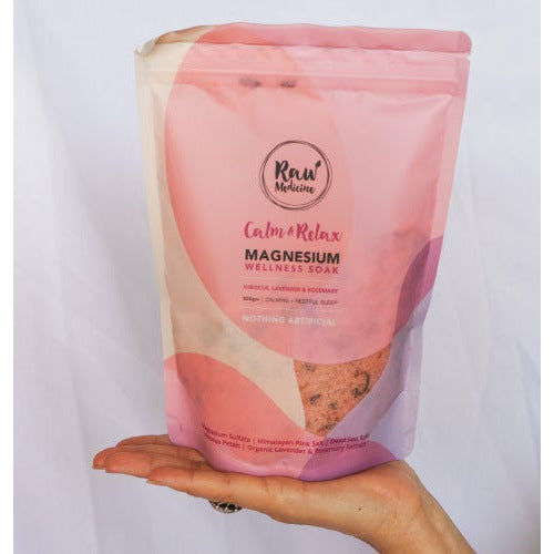 500g Magnesium Calm & Relax Bath Soak - Lavender - Sleep Dreams