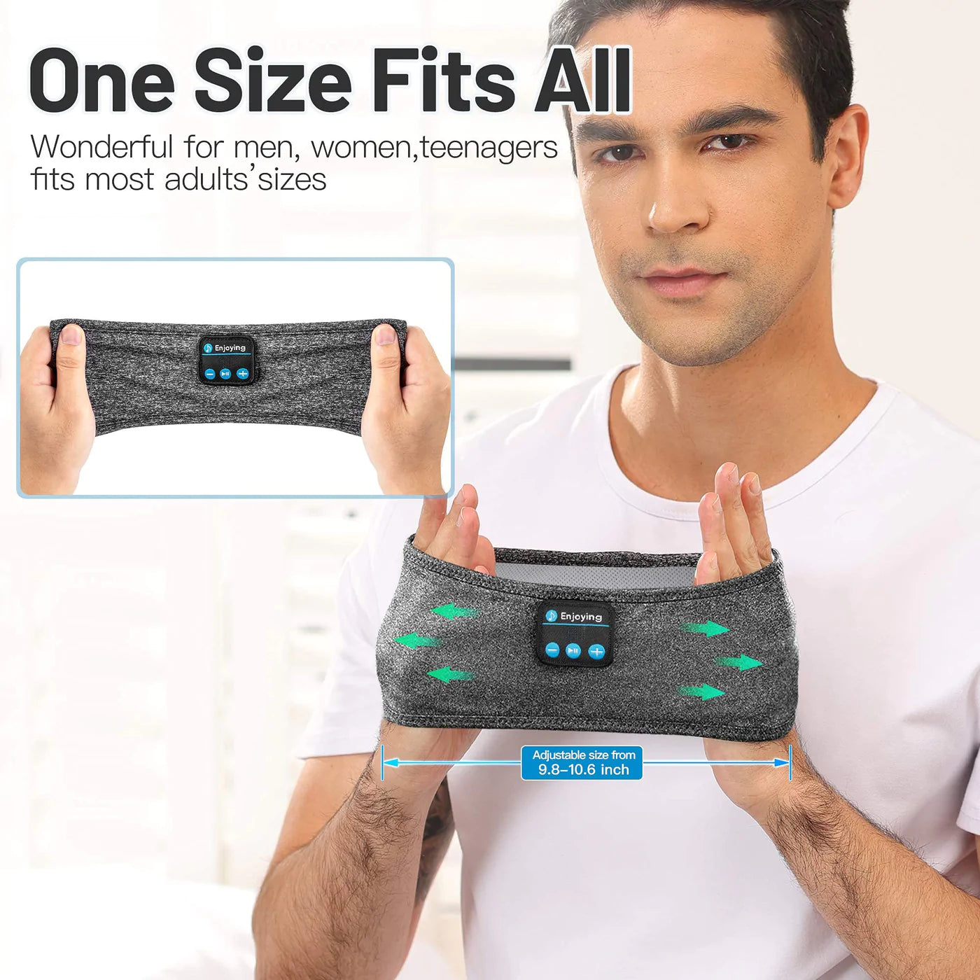 SleepSoftly™ Headphones Bluetooth Headband For Sleeping - Grey - Sleep Dreams